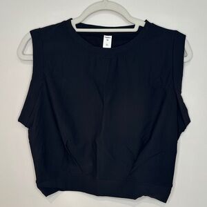 HALARA Black Sleeveless Crop Top